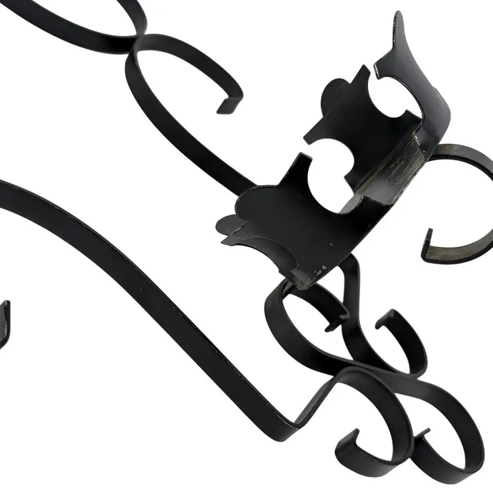Gothic Spanish Revival Wrought Iron Wall Sconce Candle Holder 9” x 16.5”
